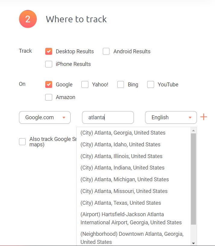 choose where to track 2