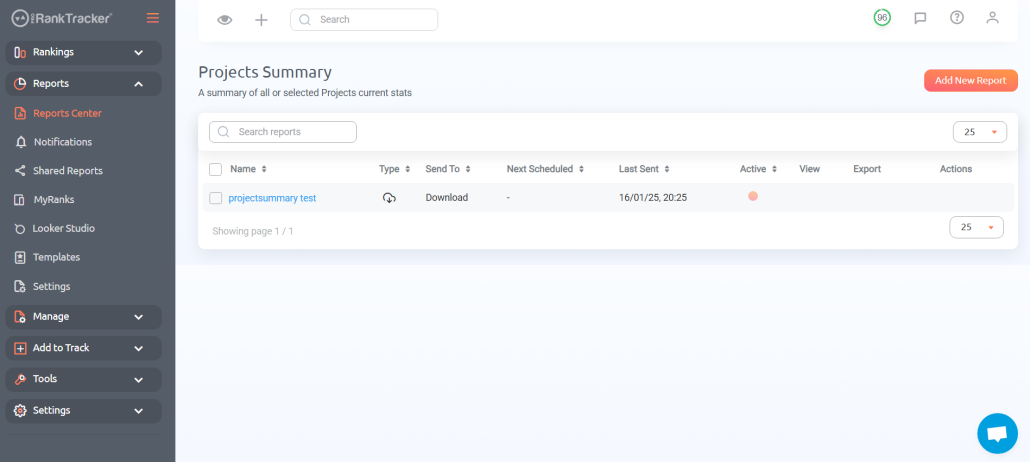 Generate Regular Ranking Reports