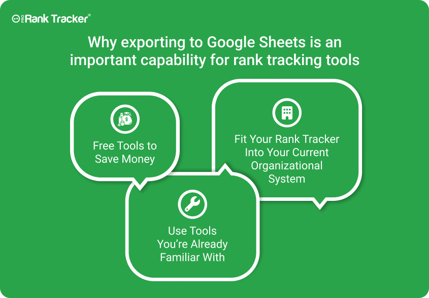 Why exporting to Google Sheets is an important capability for rank tracking tools