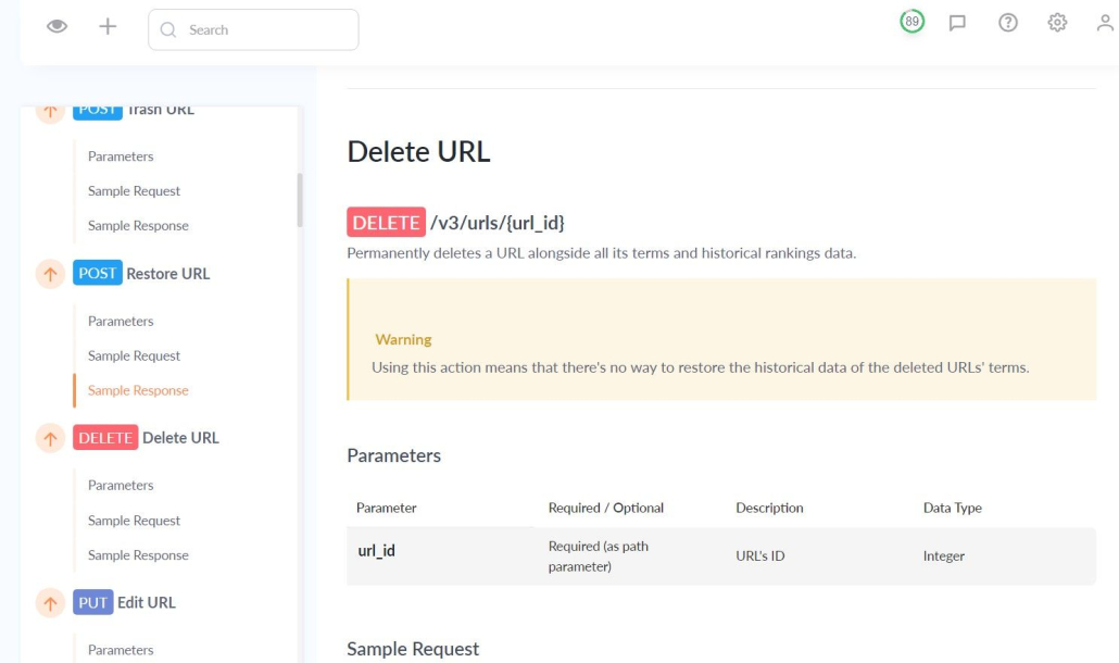 “Delete” Requests