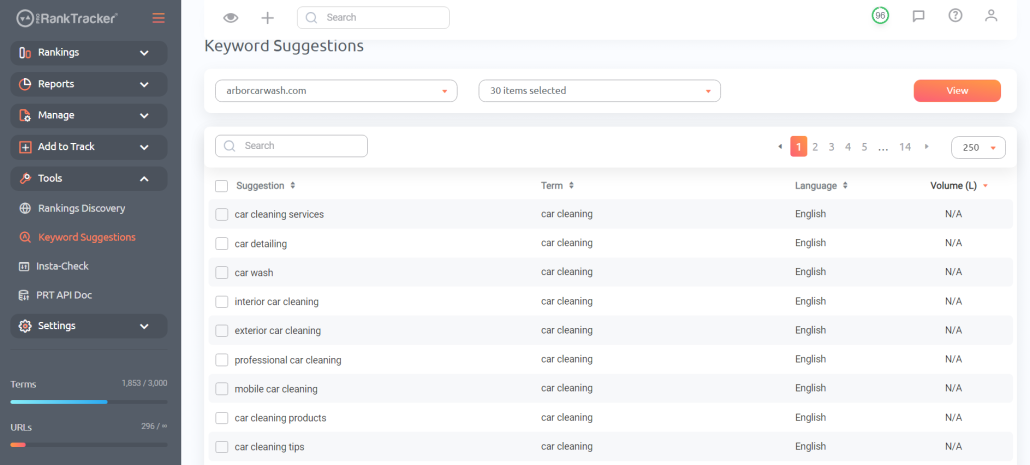 Keyword Suggestions