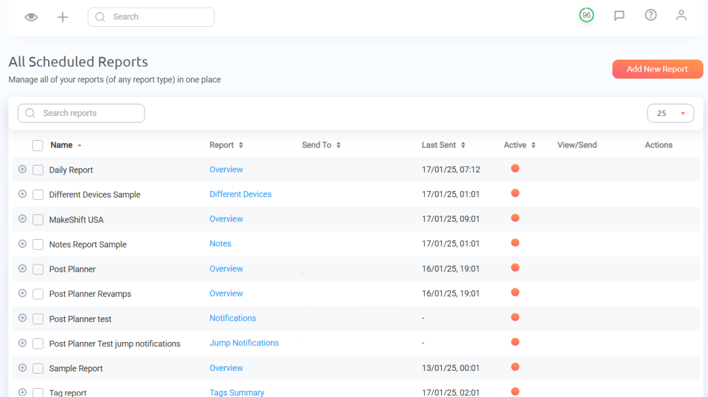 Scheduled Reports