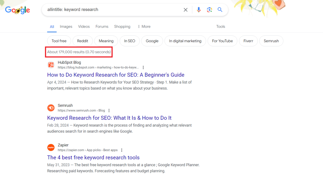 Pick the Right Keywords