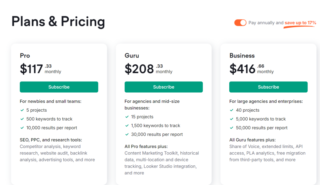 Pricing