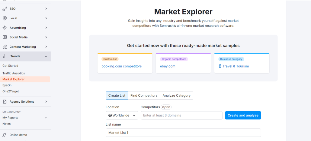 Market Explorer 