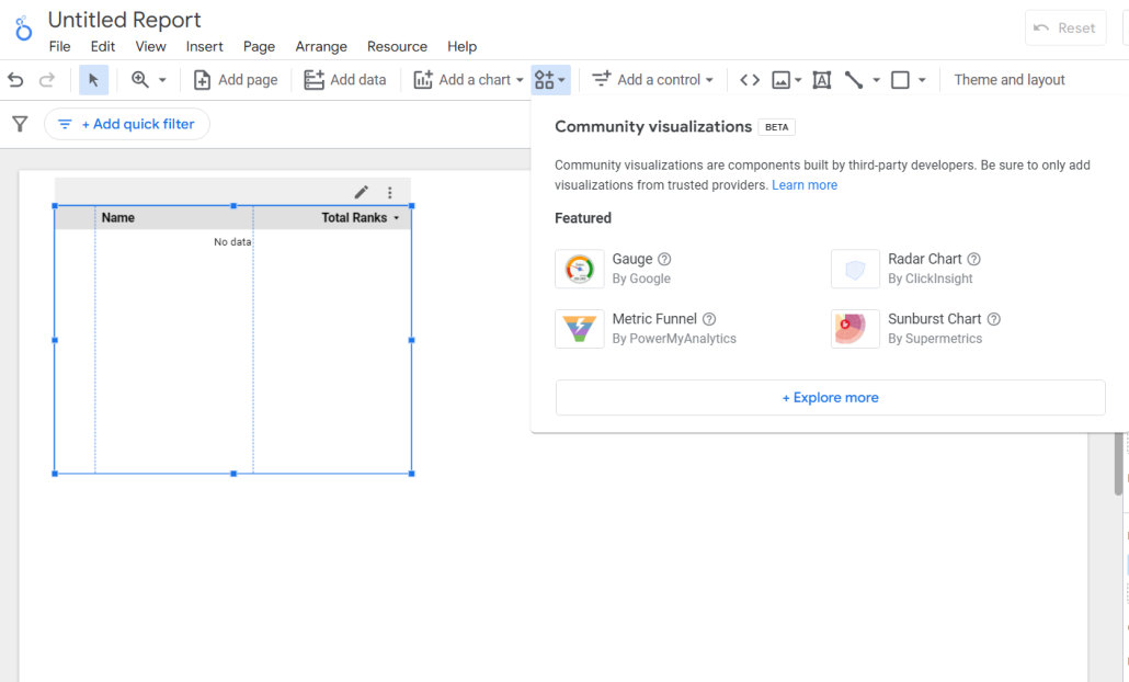 Add third-party visualizations