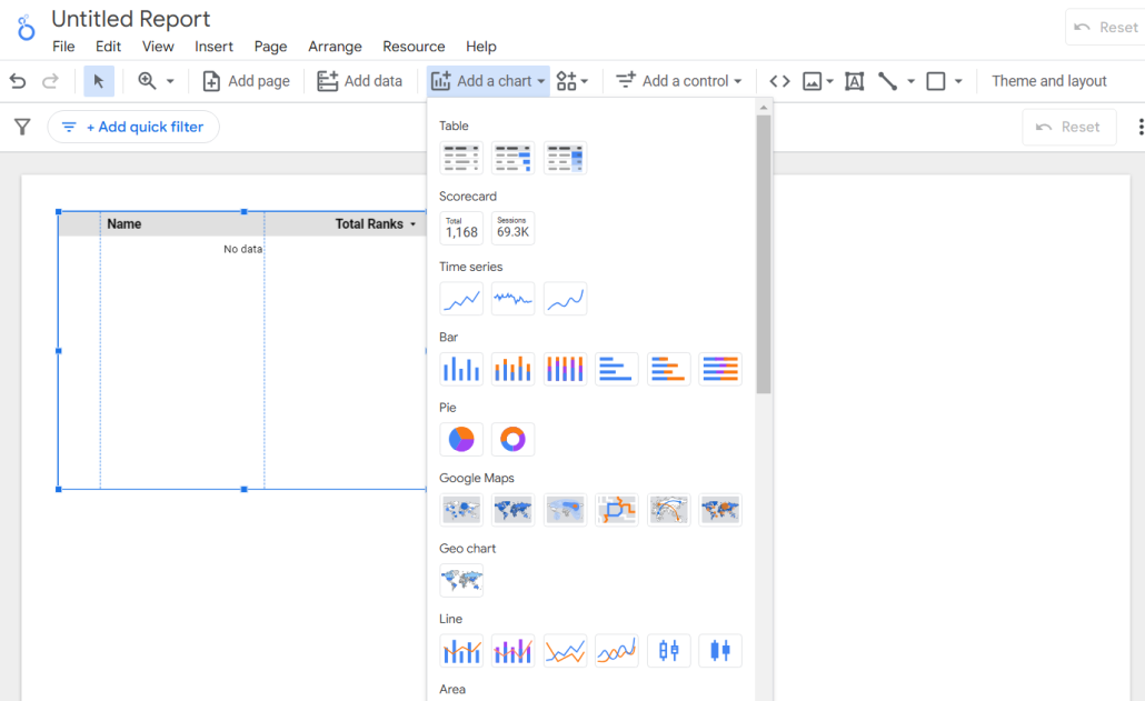 Add tables, charts, or graphs