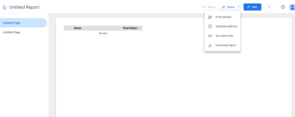 Create a Reporting Plan