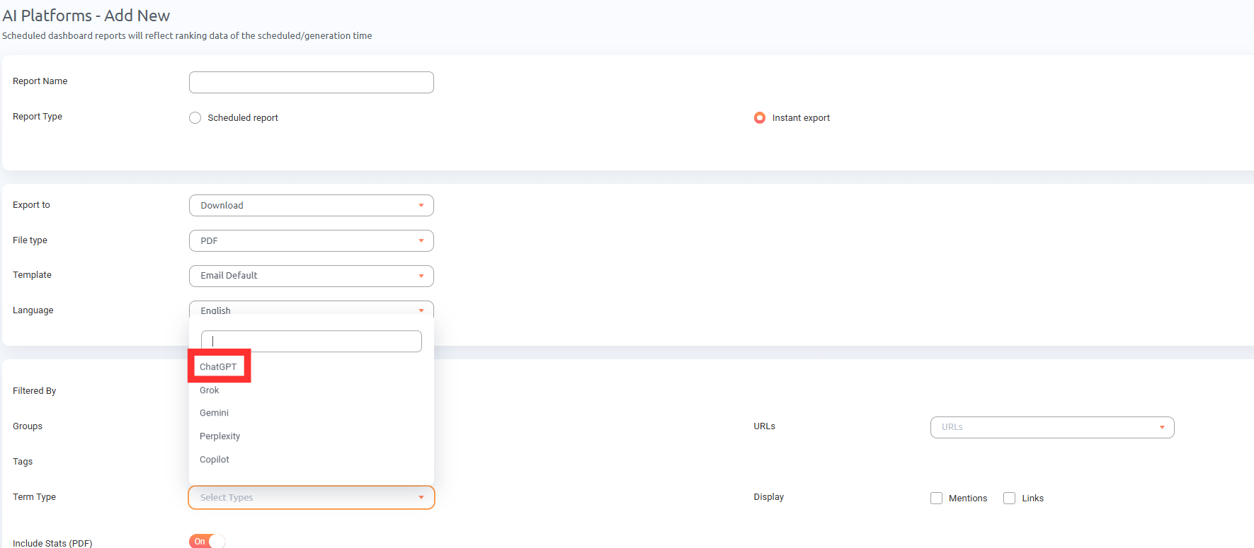 PRT Generate Report ChatGPT