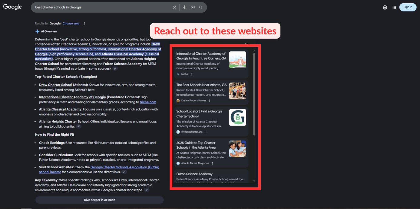 Reach out to these websites