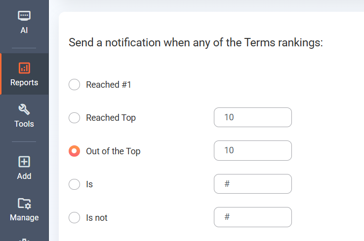 Trigger notification