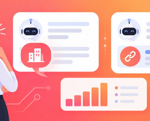 Illustration comparing an AI brand mention with a citation link