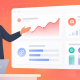 Illustration of an AI visibility report being presented to a client
