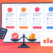 Illustration of a buyer comparing six rank tracker plans and their value