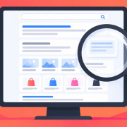 Illustration of a modern search results page with local, video, shopping, image, and AI features